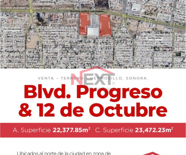 VENTA DE TERRENO SOBRE BLVD PROGRESO